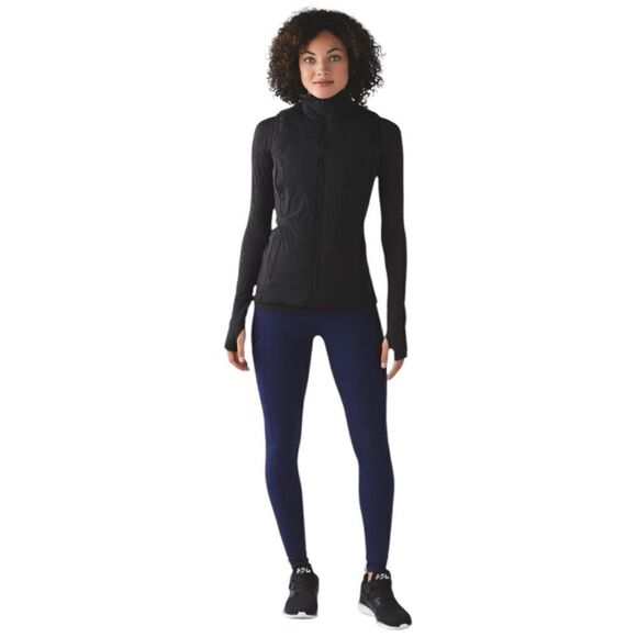 Lululemon Fresh Tracks Tight Hero Blue Compression Leggings With Pockets, Size 6 - Picture 1 of 10